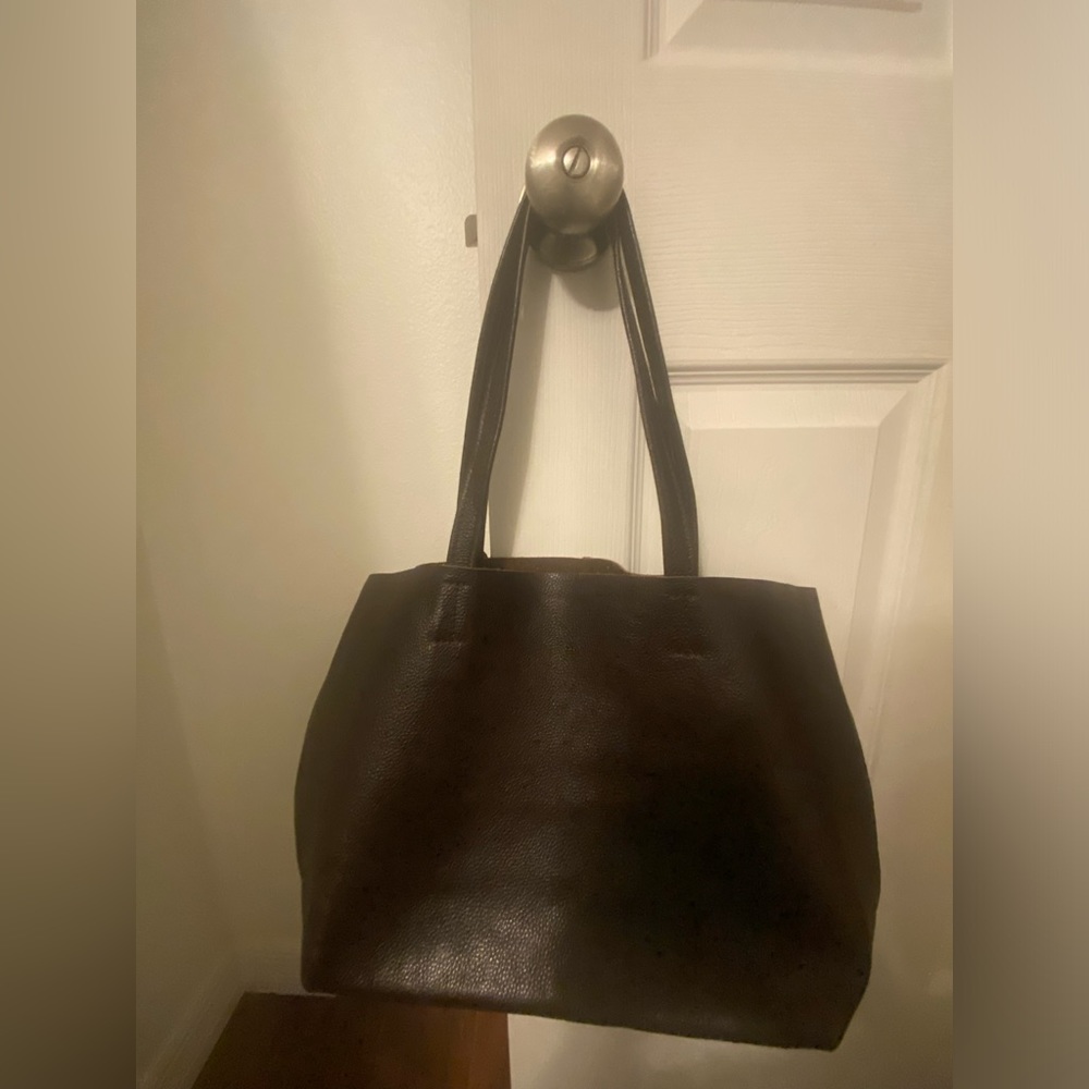 Leather Slouchy Tote -  Damero